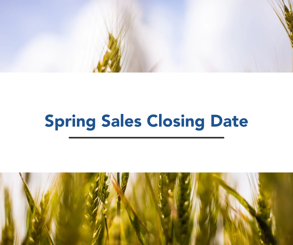 Spring Sales Closing Date crop insurance